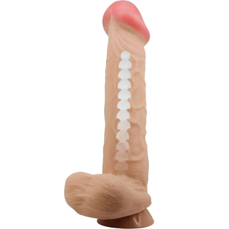 Pretty Love - Sliding Skin Series Realistischer Dildo mit Sliding Skin Saunapf Fleisch 26 cm