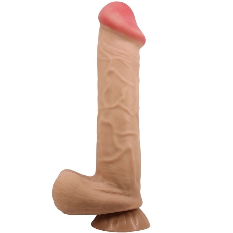 Pretty Love - Sliding Skin Series Realistischer Dildo mit Sliding Skin Saunapf Fleisch 26 cm