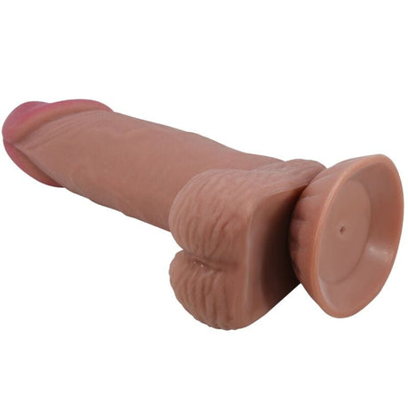 Pretty Love - Sliding Skin Series Realistischer Dildo mit Schiebendem Braunen Hautsaugnapf 19,4 cm