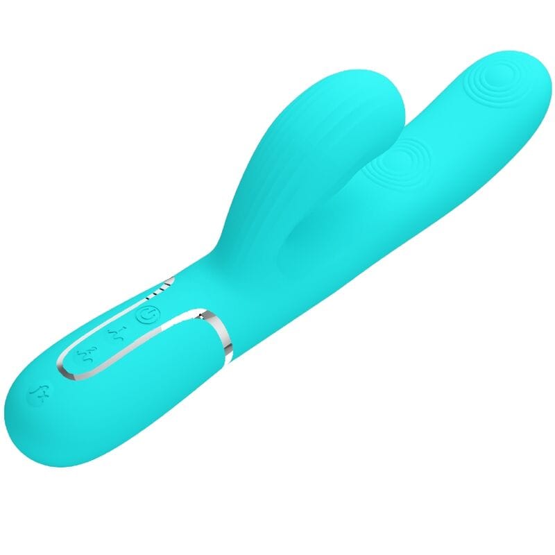 Pretty Love - Perlita Multifunktions-3-in-1-g-Punkt-Vibrator Aqua Grün