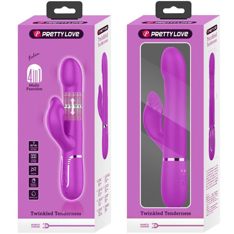 Pretty Love - Rabbit Vibrator Perlen Violet