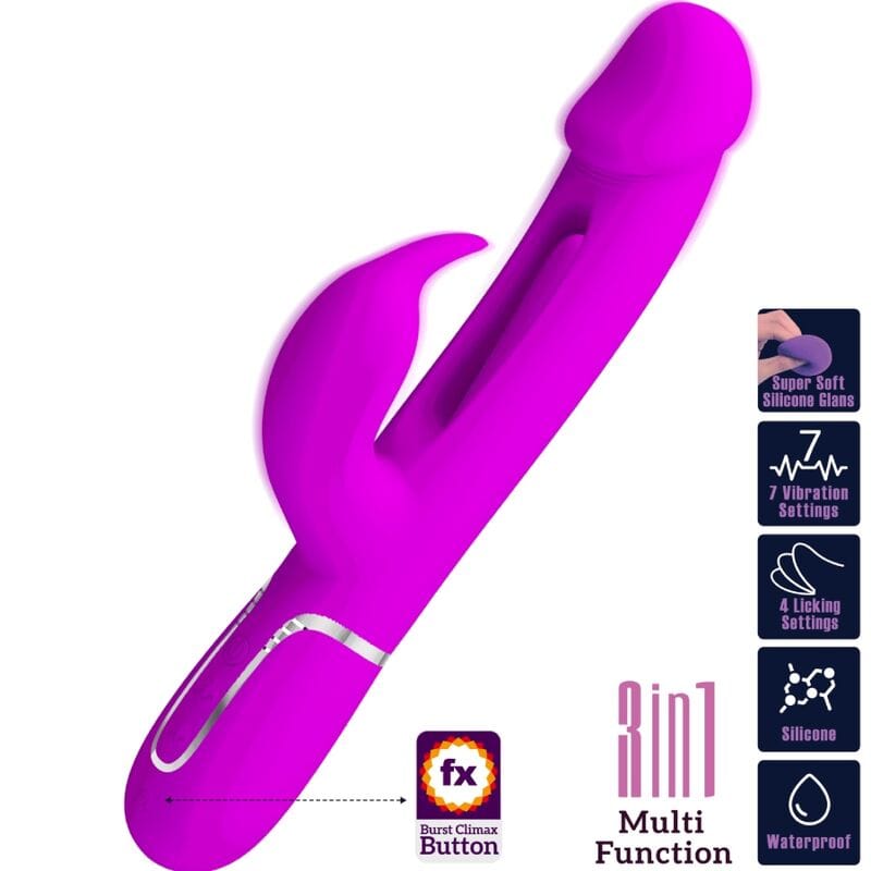 Pretty Love - Dejon Rabbit Vibrator 3 in 1 Multifunktions Fucsia