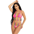 Leg Avenue - Set Top & Hose Netz Mehrfarbig