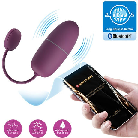 Vibrator Nymph Vibrierendes Ei App-Gesteuert Lila.7