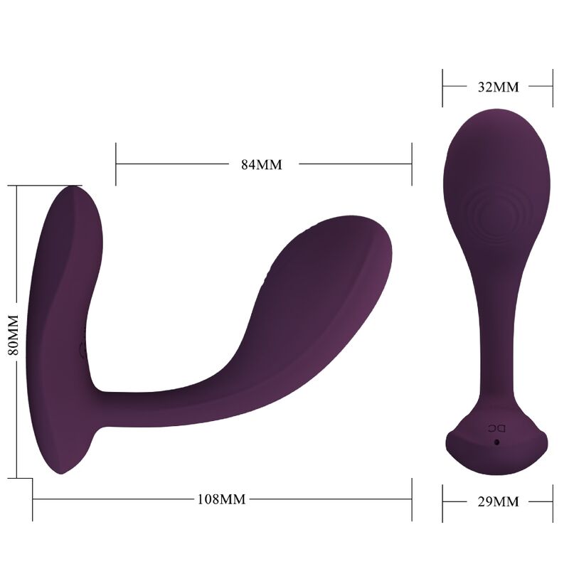 Pretty Love - Baird g-Spot 12 Vibrationen Wiederaufladbar Lila App