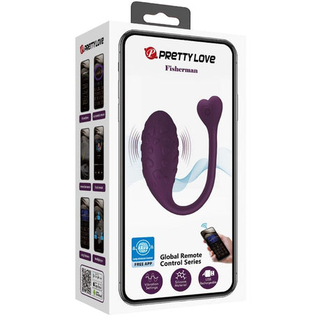 Vibrator Fisherman App-Gesteuertes Vibrierendes Ei Lila.12