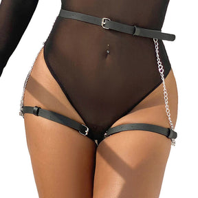 Subblime - Ledergürtel Harness Schwarz Eine Grösse