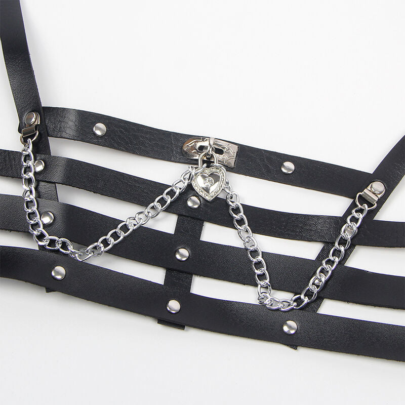 Subblime - Korsett Harness mit Kette Detail Eine Grösse