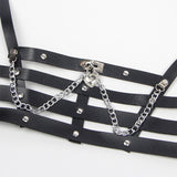Subblime - Korsett Harness mit Kette Detail Eine Grösse