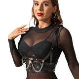 Subblime - Korsett Harness mit Kette Detail Eine Grösse