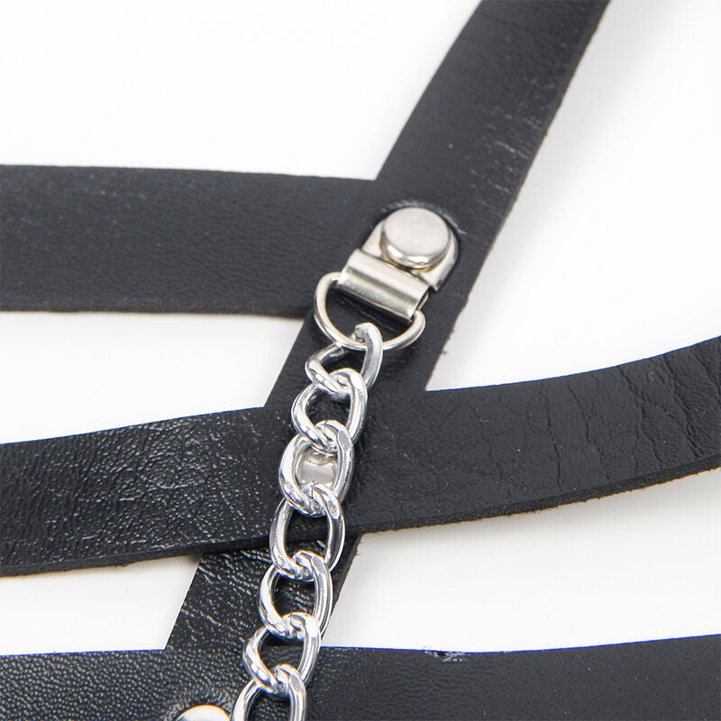 Subblime - Korsett Harness mit Kette Detail Eine Grösse