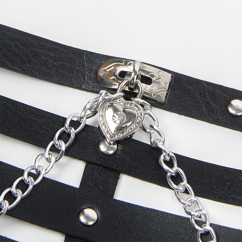 Subblime - Korsett Harness mit Kette Detail Eine Grösse