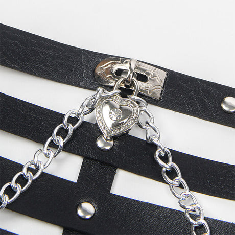Subblime - Korsett Harness mit Kette Detail Eine Grösse