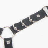 Subblime - Gürtel und Strumpfband mit Ringen und Kette Detail Eine Grösse