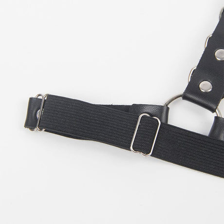 Subblime - Gürtel und Strumpfband mit Ringen und Kette Detail Eine Grösse