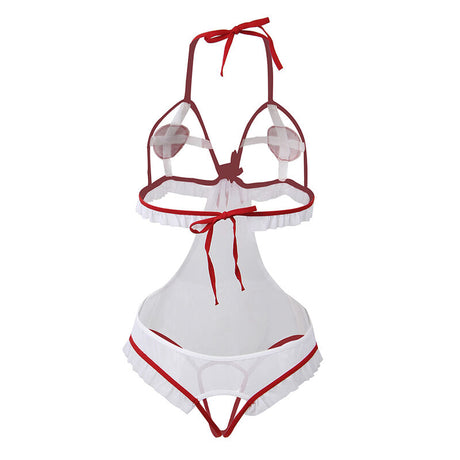Subblime - Sexy Krankenschwesterkostüm mit Schrittfreiem Rmel L/XL