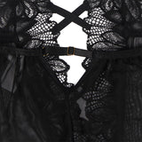 Subblime - Teddy-Halter-Neck-Bare-Back-Spitze Schwarz S/M