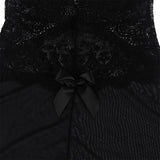 Subblime - Babydoll-Tüllstoff mit Spitze und Blumendetail Schwarz S/M
