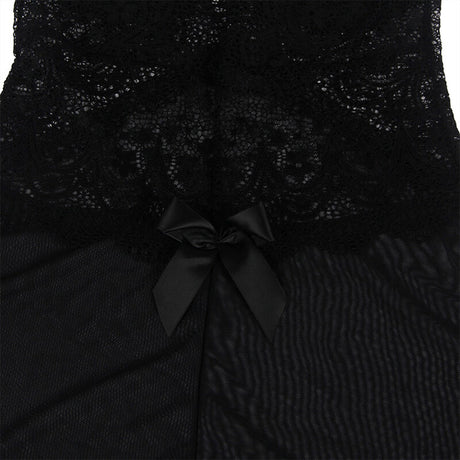 Subblime - Babydoll-Tüllstoff mit Spitze und Blumendetail Schwarz S/M