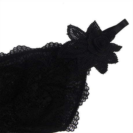 Subblime - Babydoll-Tüllstoff mit Spitze und Blumendetail Schwarz S/M