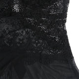 Subblime - Babydoll-Tüllstoff mit Spitze und Blumendetail Schwarz S/M