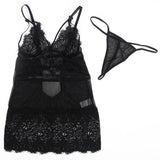 Subblime - Babydoll mit Verstellbaren Spitzentrgern Schwarz L/XL