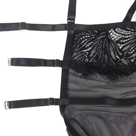 Subblime - Babydoll mit Verstellbaren Spitzentrgern Schwarz L/XL