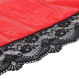 Subblime - Transparenter Stoffmantel mit Spitzendetail Rot S/M