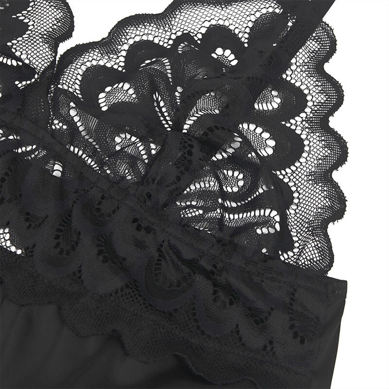 Subblime - Babydoll mit Blumenprint auf der Brust Schwarz S/M
