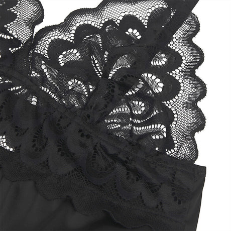 Subblime - Babydoll mit Blumenprint auf der Brust Schwarz S/M