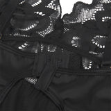 Subblime - Babydoll mit Blumenprint auf der Brust Schwarz S/M