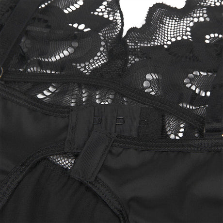 Subblime - Babydoll mit Blumenprint auf der Brust Schwarz S/M