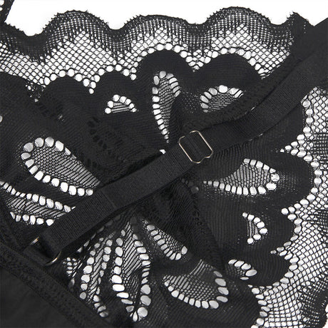 Subblime - Babydoll mit Blumenprint auf der Brust Schwarz S/M