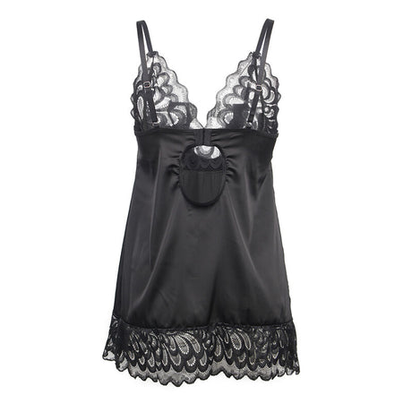 Subblime - Babydoll mit Blumenprint auf der Brust Schwarz S/M