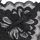 Subblime - Babydoll mit Blumenprint auf der Brust Schwarz L/XL