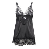Subblime - Babydoll mit Blumenprint auf der Brust Schwarz L/XL