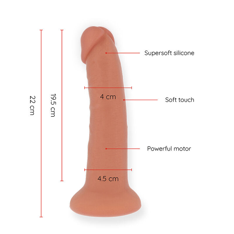 Oninder - Grosser Bogotá-Vibratordildo, 9 Geschwindigkeiten, Natürlich, 22 cm-x-4,5 cm - Kostenlose App