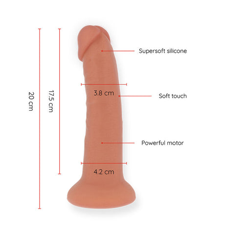Oninder - Mittlerer Bogotá-Vibratordildo mit 9 Geschwindigkeiten Natürlich 20 cm-x-4.2 cm - Kostenlose App