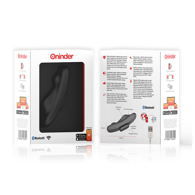 Oninder - Manila Panty Wiederaufladbarer Vibrator 9 Geschwindigkeiten 9,6 cm x 2,6 cm - Kostenlose App