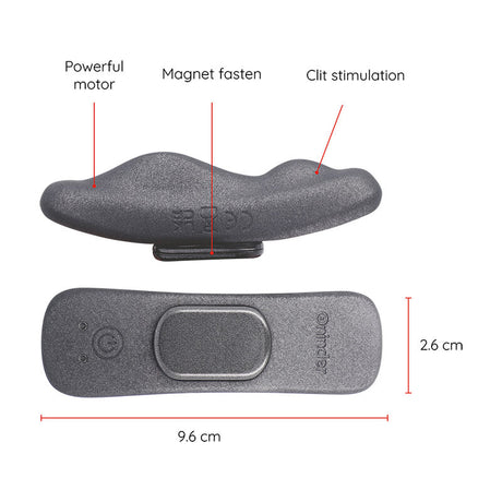 Oninder - Manila Panty Wiederaufladbarer Vibrator 9 Geschwindigkeiten 9,6 cm x 2,6 cm - Kostenlose App