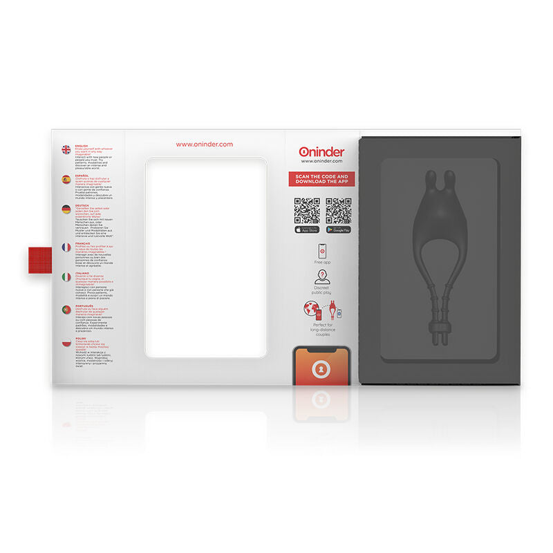 Oninder - Pampa Wiederaufladbarer Einstellbarer Vibratorring mit Klitorisstimulator 10 Geschwindigkeiten - Kostenlose App