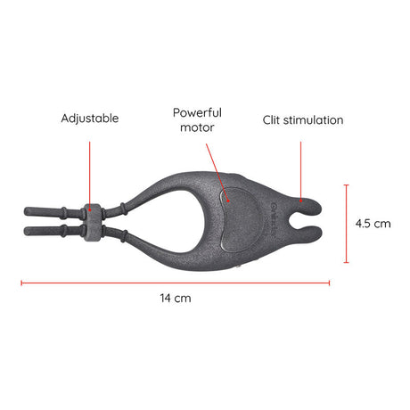 Oninder - Pampa Wiederaufladbarer Einstellbarer Vibratorring mit Klitorisstimulator 10 Geschwindigkeiten - Kostenlose App