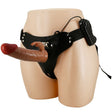 Strap-on Marion Harness Universal Slip mit Vibrationsdildo Braun 19 cm
