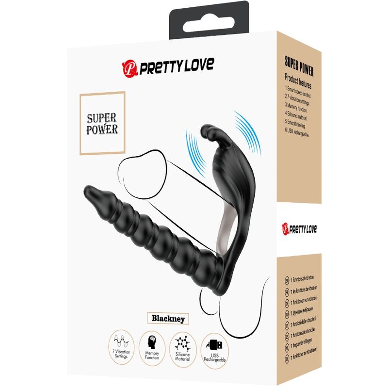 Pretty Love - Blackney Penisringe mit Vibrator-Plug
