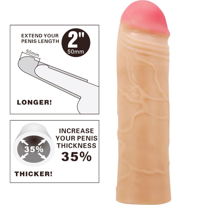 Pretty Love - Chane Penis Extender Cover Fleisch