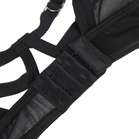 Subblime - Zweiteiliges Set aus Transparenz-Bh und S/M-Streifen