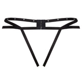 Livco Corsetti Fashion - Nomade Tanga mit Schrittfreien Schwarz