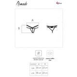 Livco Corsetti Fashion - Nomade Tanga mit Schrittfreien Schwarz