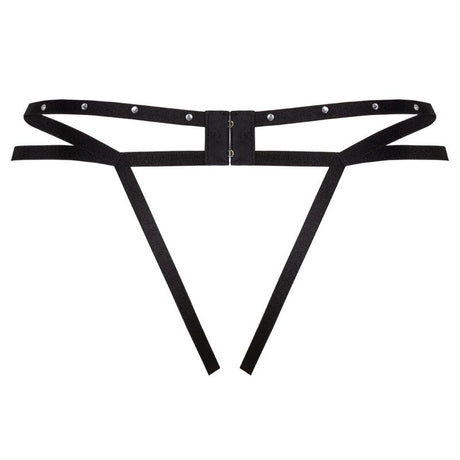 Livco Corsetti Fashion - Nomade Tanga mit Schrittfreien Schwarz