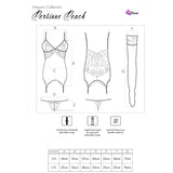 Livco Corsetti Fashion - Persinne Peach Set Korset + Höschen + Strümpfe